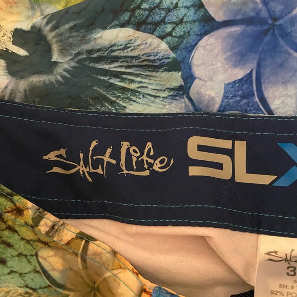 Salt Life Tropic Skins SLX-QD Boardshorts 30 - Picture 6 of 7